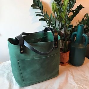 Portland Leather Goods New Medium Tote in Surf | Unicorn